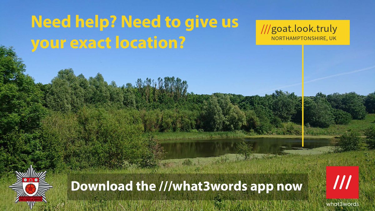 Northamptonshire Fire & Rescue (@northantsfire) on Twitter photo It's #WaterSafetyWeek
If you saw someone in trouble in the water and called 999, would you know your exact location to ensure we arrived as quickly as possible?
Make sure you already have <a href="/what3words/">what3words</a> app downloaded on your phone.
#BeWaterAware
what3words.com It's #WaterSafetyWeek
If you saw someone in trouble in the water and called 999, would you know your exact location to ensure we arrived as quickly as possible?
Make sure you already have <a href="/what3words/">what3words</a> app downloaded on your phone.
#BeWaterAware
what3words.com