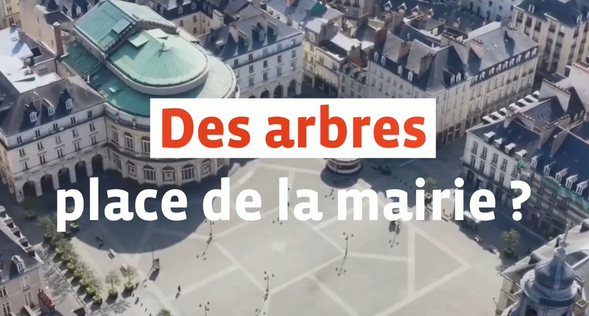 C’est en réponse à cette demande qu’un projet de végétalisation de la place de la mairie sera à l’ordre du jour du  #CMRennes !