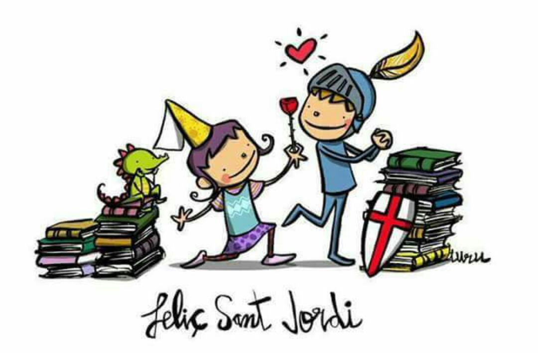 Bon diada de Sant Jordi a tots i totes!! 🌹📖🐲🌹⚪🔴⚽