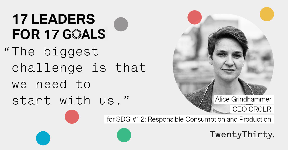 bmwfoundation's tweet photo. How can we create an economy that serves nature and humans? ♻️ Alice Grindhammer, CEO of @CRCLRhouse, works towards this goal by supporting circular principles for a more responsible production ➡️ https://t.co/ZEm9mPLQyK
#17LeadersFor17Goals #ChangeFocusToChange #SDG12 https://t.co/PjPVYiP62S