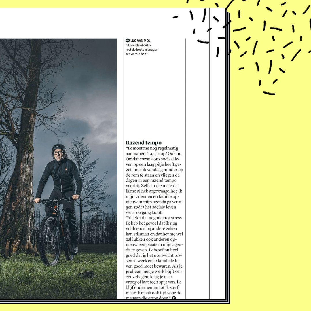 Wavemakers_eu's tweet image. In Trends heeft Luc Van Mol, CEO van @Zebfashion, het deze week over de balans tussen succesvol ondernemen enerzijds en stilstaan bij jezelf en de mensen om je heen anderzijds.👏#PR by #Wavemakers