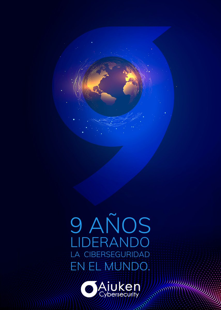 Aiuken Cybersecurity (@aiuken) on Twitter photo En <a href="/aiuken/">Aiuken Cybersecurity</a> Cybersecurity estamos de aniversario.
Han pasado ya 9 años desde que naciera este proyecto lleno de ilusión.
Ese proyecto dio lugar a una empresa consolidada en el mercado de la #ciberseguridad. En <a href="/aiuken/">Aiuken Cybersecurity</a> Cybersecurity estamos de aniversario.
Han pasado ya 9 años desde que naciera este proyecto lleno de ilusión.
Ese proyecto dio lugar a una empresa consolidada en el mercado de la #ciberseguridad.