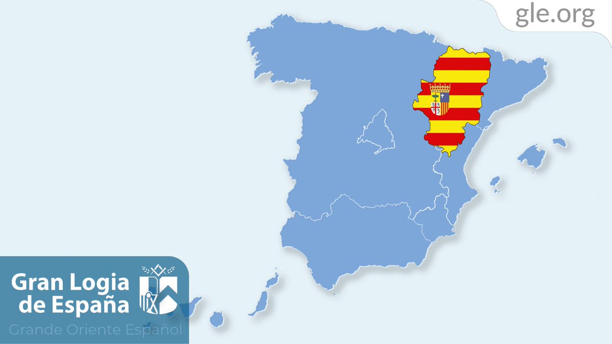 Desde su establecimiento por las Cortes de #Aragón en 1461, el #23deAbril se celebra su fiesta oficial: el Día de #Aragón. En la organización #Masónica, hoy por hoy, su territorio se une al de otras Comunidades Autónomas para formar la Gran Logia Provincial de Castilla. #SomosUno