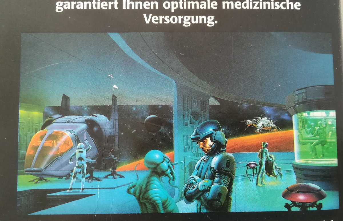 TironStefan's tweet photo. Check out the phenomenal 1990s Panorama artwork for the German translation of the Sector General cycle by James White

painted by Boros Zoltán and Szikszai Gábor

#coverart #SF #sciencefiction #vintage #medicalSF #galactichospital #sectorgeneral #art https://t.co/ak6cD3nxEz