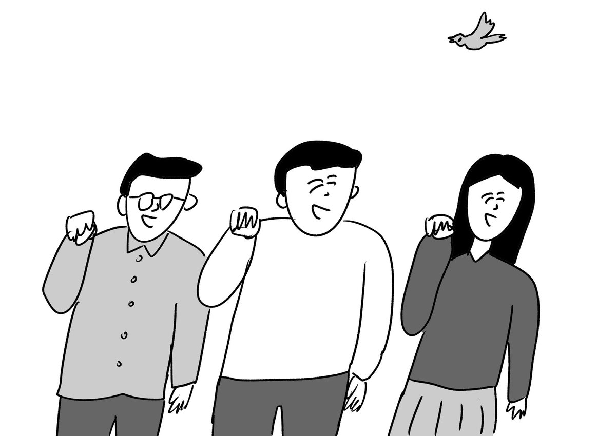 「エイエイオー」の2回目の「エイ」の瞬間に時間が止まった世界
#おほまんが 