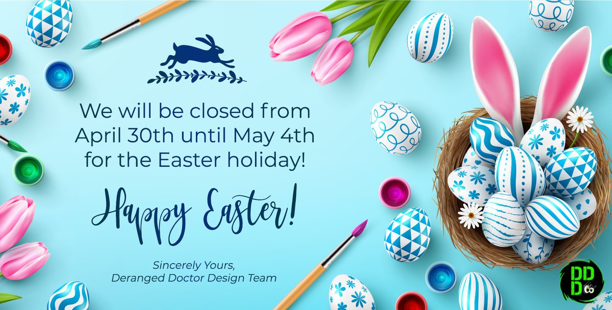 Important notice:
We will be closed from April 30th until May 4th for the Easter holiday!

😍😎🤩
