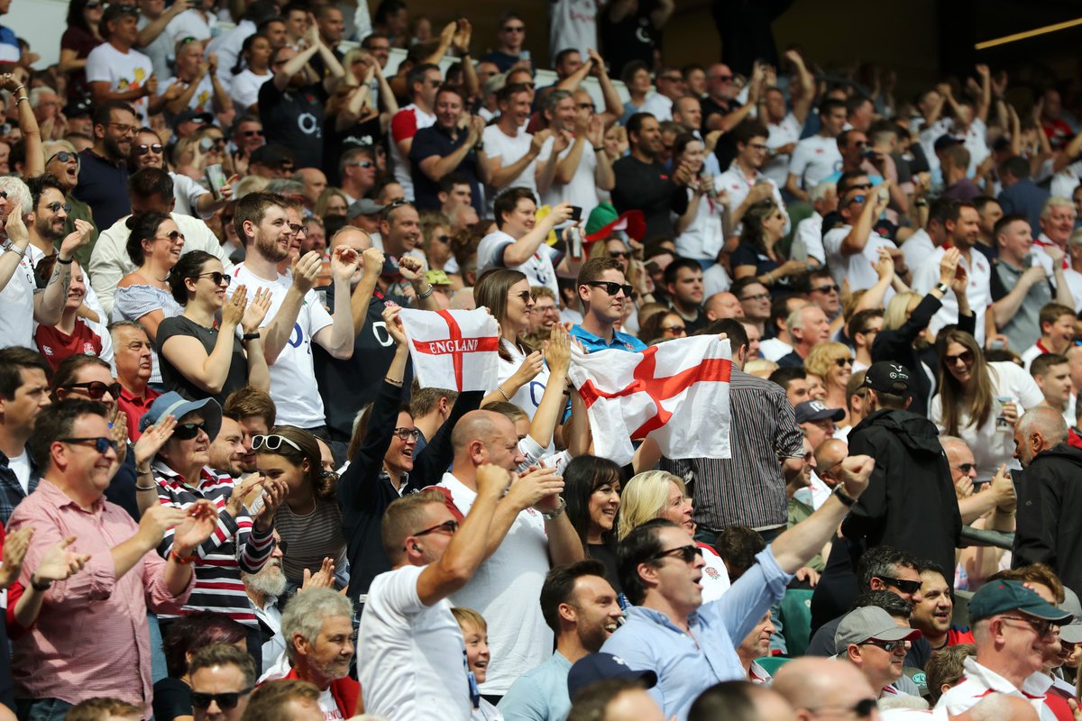 EnglandRugby's tweet photo. Happy #StGeorgesDay England fans 🏴󠁧󠁢󠁥󠁮󠁧󠁿

We can't wait to have you back at @Twickenhamstad soon 🏟️🌹 https://t.co/xtmOEyFNiH