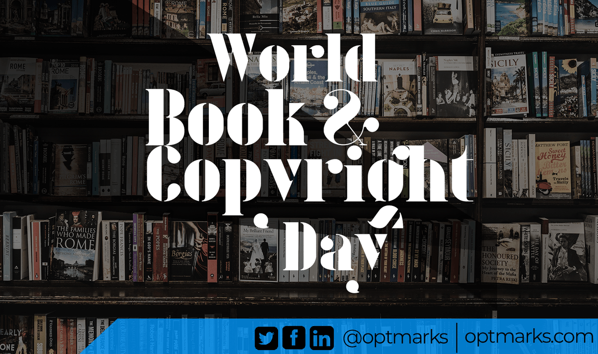 optmarks's tweet photo. Celebrate World Book &amp; Copyright Day!

Contact us to know how to protect your original works and creations.
#intellectualproperty #copyrights #worldbookday2021 #worldbookday #trademarks #patents #designs https://t.co/0jp2eB5rUX