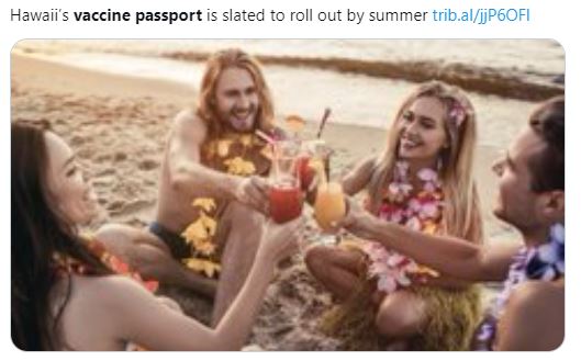 Even in the  #USA,  #Hawaii wants to introduce a  #Vaccine  #passport, many States say "No". The question is should the  #Vaccine passport be valid to attend a restaurant, etc., for daily life activities or only focused on  #travel?