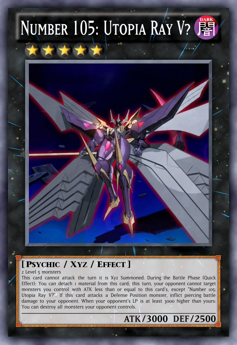Yugioh cards but made by an AI on X: "Number 105: Utopia Ray V?  https://t.co/XTb0w9ylER" / X
