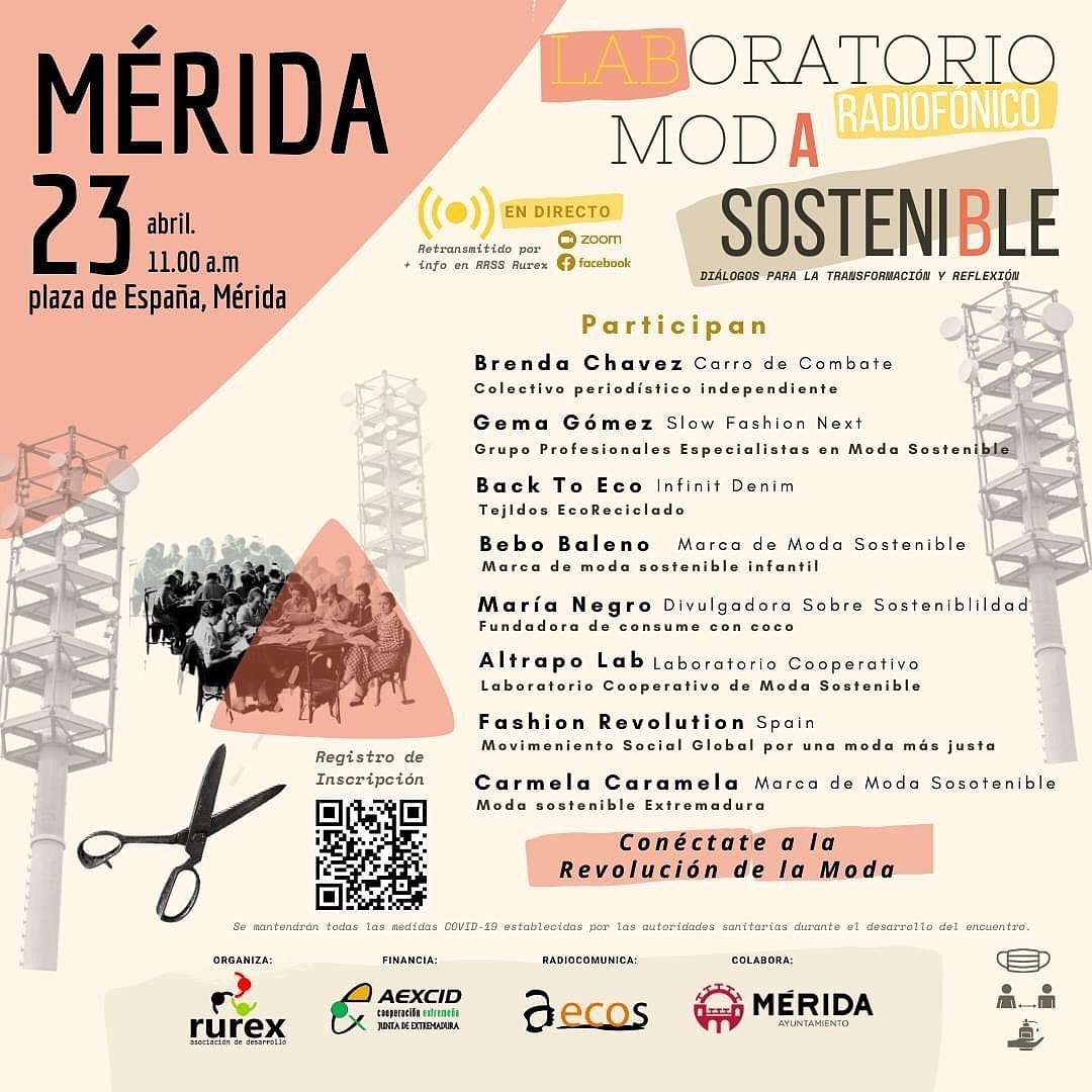 Hoy estamos en la calle, en la radio ¡en Mérida! En un encuentro de moda sostenible organizado por <a href="/adrurex/">RUREX</a>  y <a href="/aecos_comsoc/">Aecos</a> Seguimos en la #fashionrevolutionweek ! Compartimos charla con <a href="/BrendaChavez_/">@brendachavez.bsky.social</a>  @backtoeco <a href="/SlowFashionNext/">Slow Fashion Next</a> 

 #fashrev #whomademyclothes #whatsinmyclothes