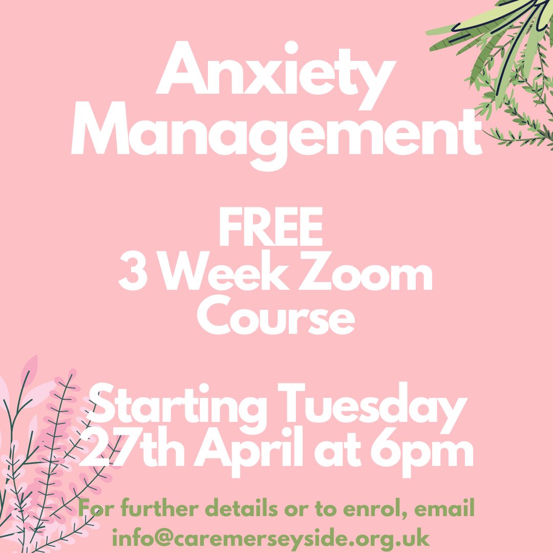 CareMerseyside's tweet photo. Are you struggling to deal with your worries? Does your anxiety impact upon the choices you make within your daily life? Does anxiety impact upon your self esteem and confidence? If so this may be for you.... Facilitated by the amazing team at @Malitcommunity #socialprescribing https://t.co/TEbxPu7Kgq