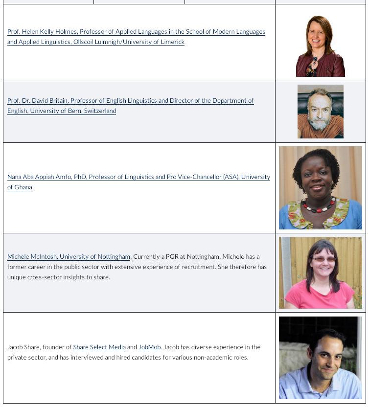 DaveJSayers's tweet photo. Calling PhDs &amp; ECRs! Looking for a job? Want advice? Like tables? Especially round ones? Come to our jobs advice roundtable, Thu 20/5! (Ac &amp; non-ac jobs!)

Epic lineup!🤩 @helenkellyholme, @dialectdemon, @aba_amfo, @_Outside_World, @jacobshare

Sign up! 👉 https://t.co/2RqKWQDOt8 https://t.co/cSeCoXdES6