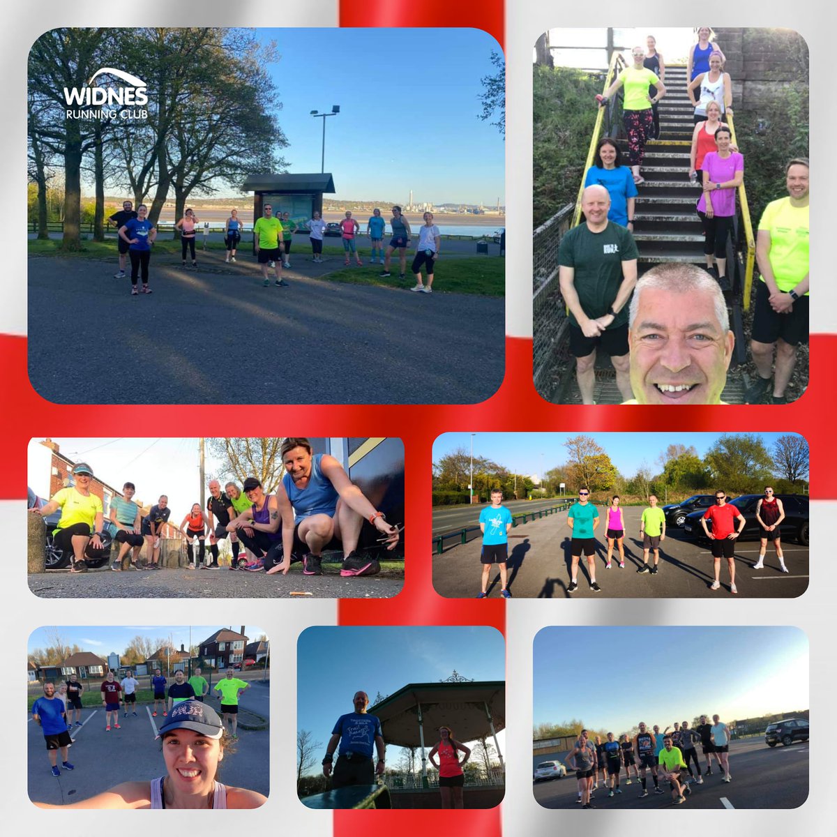 Happy St George's Day! Our Thursday social groups weren't slaying any dragons last night but they were leaving red hot trails all round the streets of Widnes! 🔥 Great running & great company, that's what we like to celebrate 👍 #widnesrunningclub #widnes #Halton #socialrun