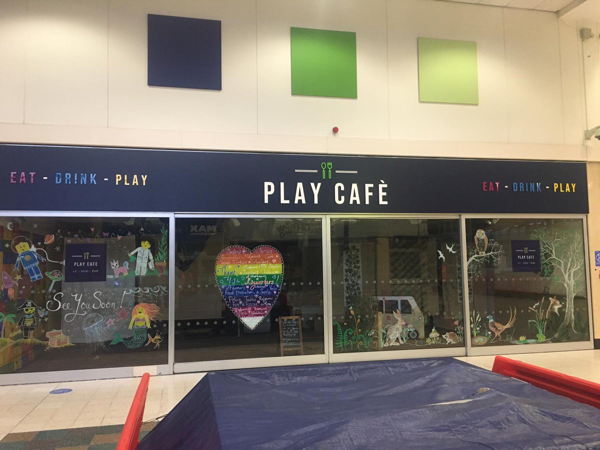 SignsRW's tweet image. We spent last night bringing the new The Play Café and Community Hub in @StretfordMall to life with new fascia signage with flat cut acrylic stand off letters.
Looks like lots of fun for the little 'uns! 🌈😃
#signage #premises #Stretford