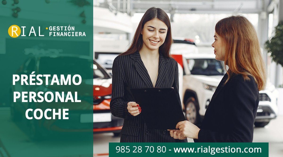 Si necesitas un préstamo personal de coche contacta con nosotros. Ofrecemos una atención personalizada para cubrir todas tus necesidades. 😊💚

📞 985 287 080
📥 info@rialgestion.com
