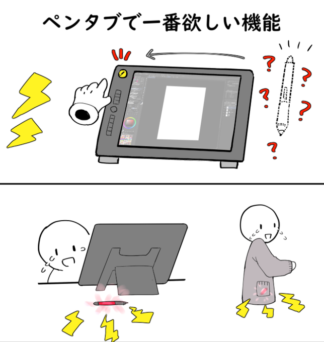 ファンクションキーとかダイヤルスイッチとかよりペンタブに一番欲しいこの機能実装されたら愛用するしその会社の株買うくらい好きになる #ペンタブ 