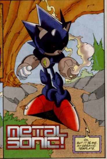 it's him!! this mini-arc is a nice pick-me-up after that sonic adventure stuff. the art is good, the writing is a huge improvement over penders', and it has metal sonic, which is an instant plus