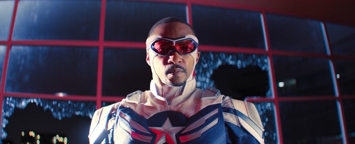 marveleann's tweet photo. TFATWS SPOILERS #FalconAndWinterSoldierFinale #TheFalconandTheWinterSoldier 
.
.
"that's the black falcon there! i tell you!" 

"nah, that's CAPTAIN AMERICA." https://t.co/PnTFt9xiJk