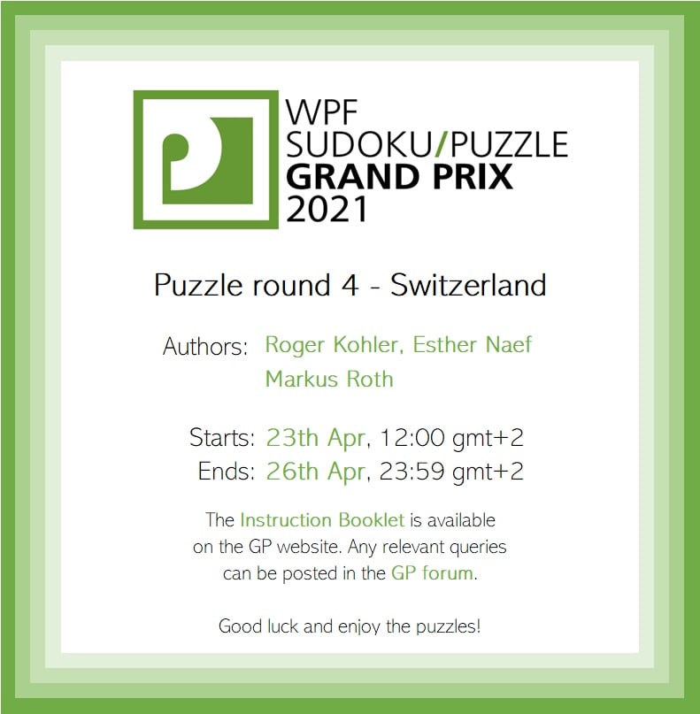 World Puzzle Federation - Hmm What about declaring today to be an  International Sudoku 4x4 Day? Solve online