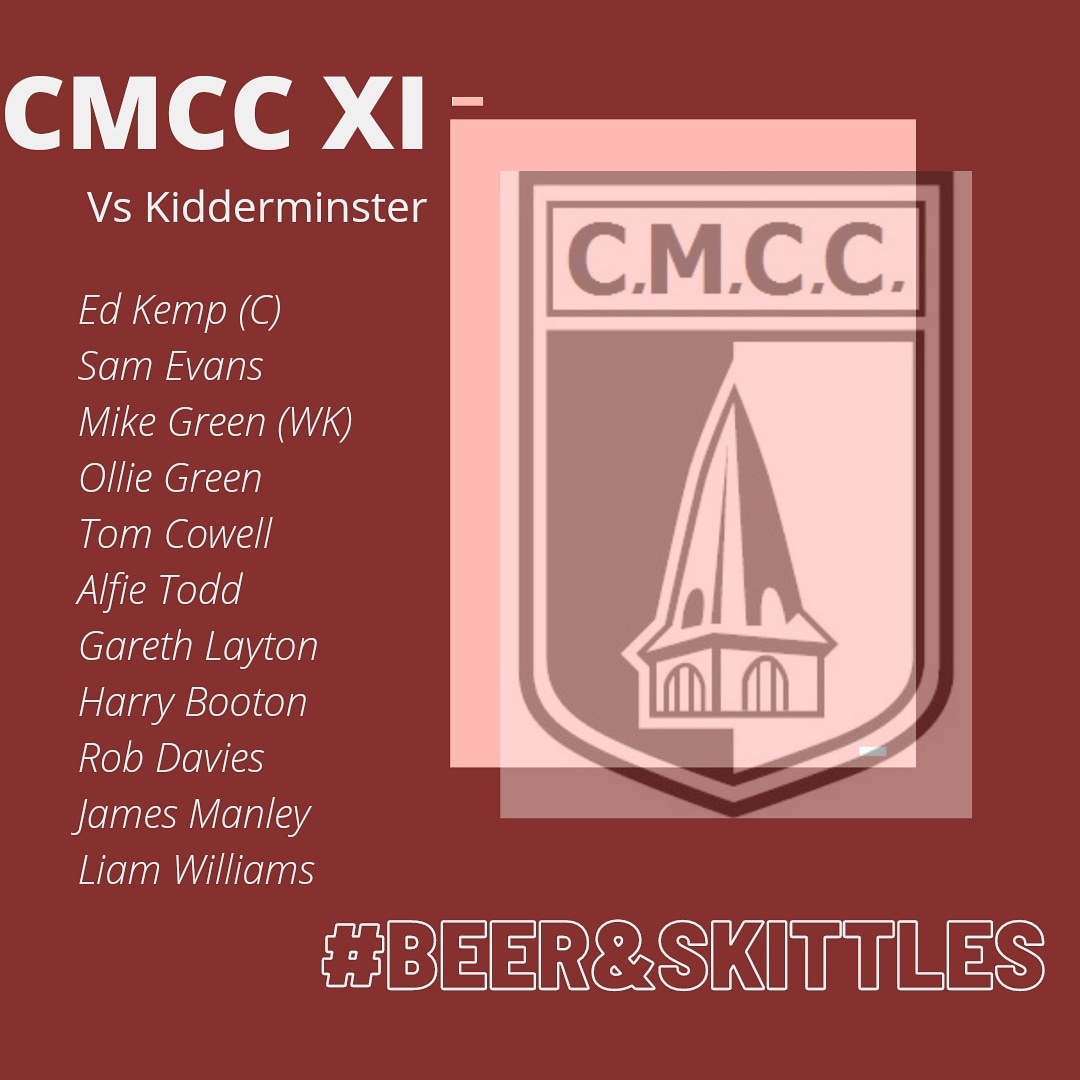 🏡 Love Lane, Cleobury
⏰ 12.30 Start
🏏 Vs Kidderminster