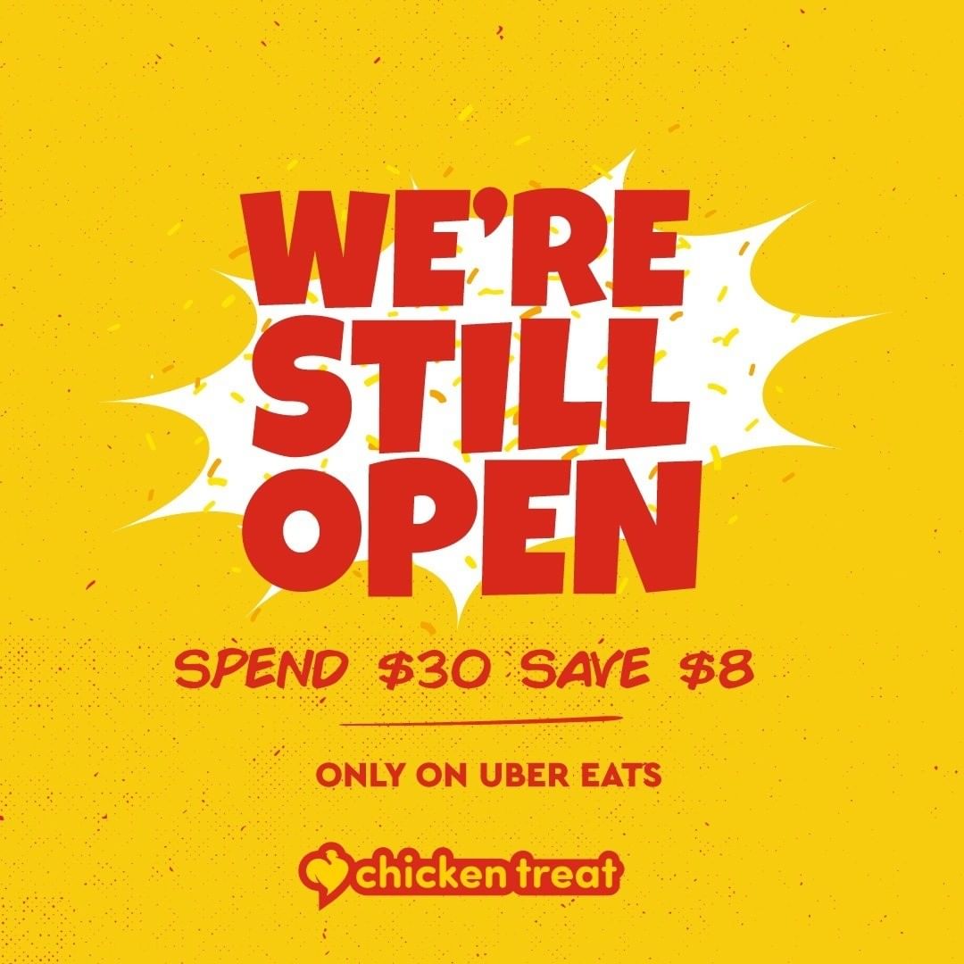 Lockdown is back but nothing can stop the Chicken Heroes. Make the most of the long weekend at home with our Spend $30, Save $8 deal on UberEats!

Plus, get as much Rotisserie Chicken, Crunchified, Burgers or Rolls as you like via takeaway, drive-thru or contactless delivery.