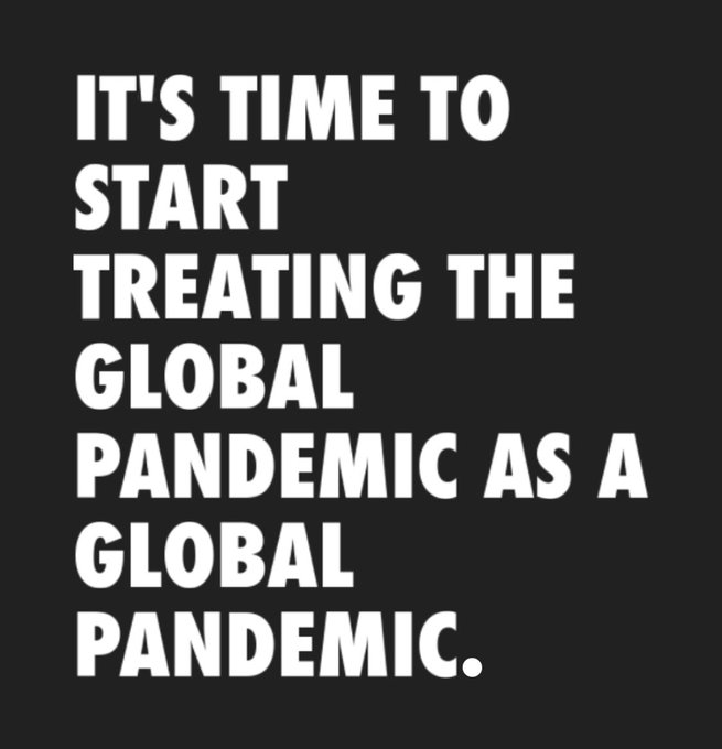 "...here’s the thing about an inferno: If you hose only one part of it, the rest will keep burning." - Head of the World Health Organization.  https://www.nytimes.com/2021/04/22/opinion/who-covid-vaccines.html = =  It's a global pandemic.  It needs a global solution.  #TRIPSwaiver  #PeoplesVaccine