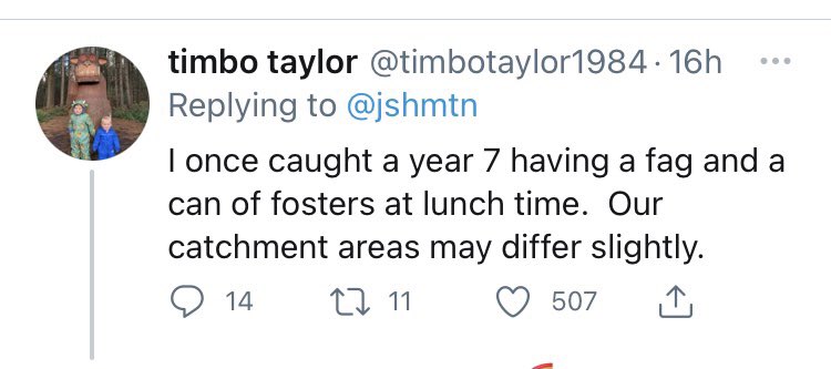 Ah, I remember old Timbo Taylor. Nice to know he remembers me. Great days.
#LineOfDuty