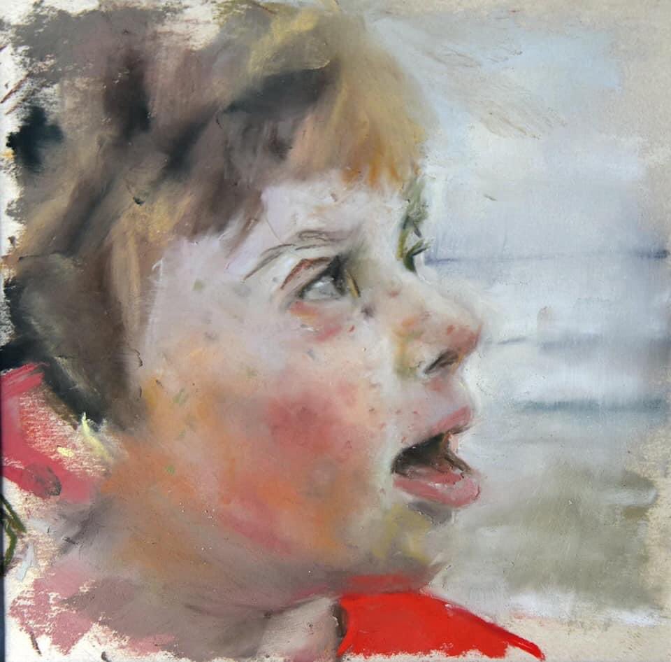 daly_brooke's tweet photo. Happy Friday from Finn! Beautiful picture drawn by CT artist Jerry Montoya for the Autism Awareness project. Finn has a dual diagnosis of Down syndrome and Autism. #finnfriday ☘️@FriendsOfFeeney @MyCTCommunity https://t.co/ZDQGvcgG0c