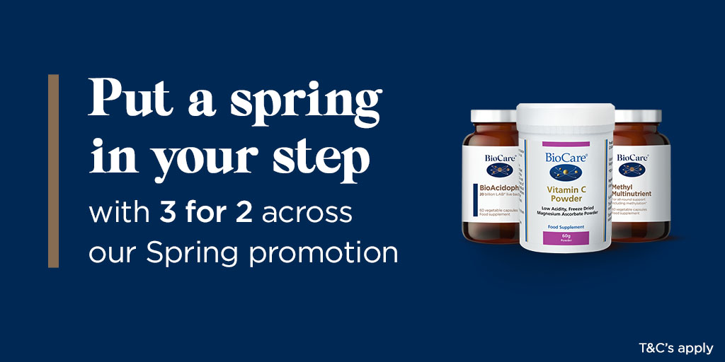 Have you stocked up on your BioCare favourites in our Spring promotion yet? There’s still just over a week left &amp; as we start meeting up with friends again and even returning to work, now is the perfect time to  give your body some extra support. ow.ly/osmf50EvUBN
