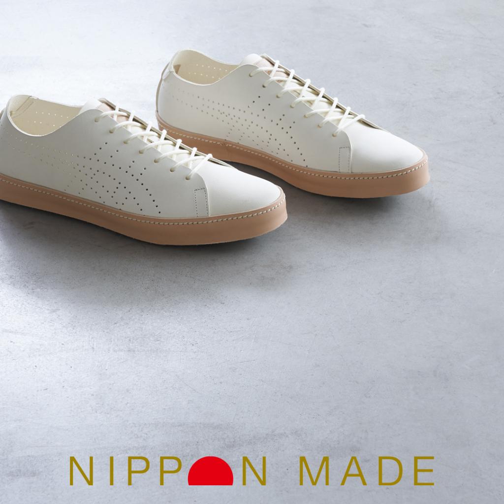NIPPON MADE】 オニツカタイガーストライプをパンチングで表現した