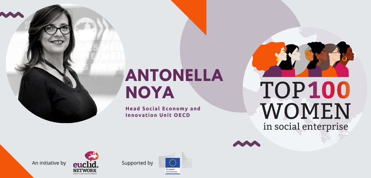 EuclidNetwork's tweet photo. 🎉Our TOP #100WomenSocEnt List continues with @antonellanoya!
💪Antonella is the Head of Social Economy and Innovation Unit at @OECD!
✨Get inspired by these exceptional women’s accomplishments👉https://t.co/mesK19gf2i https://t.co/7c7qaIA7tg