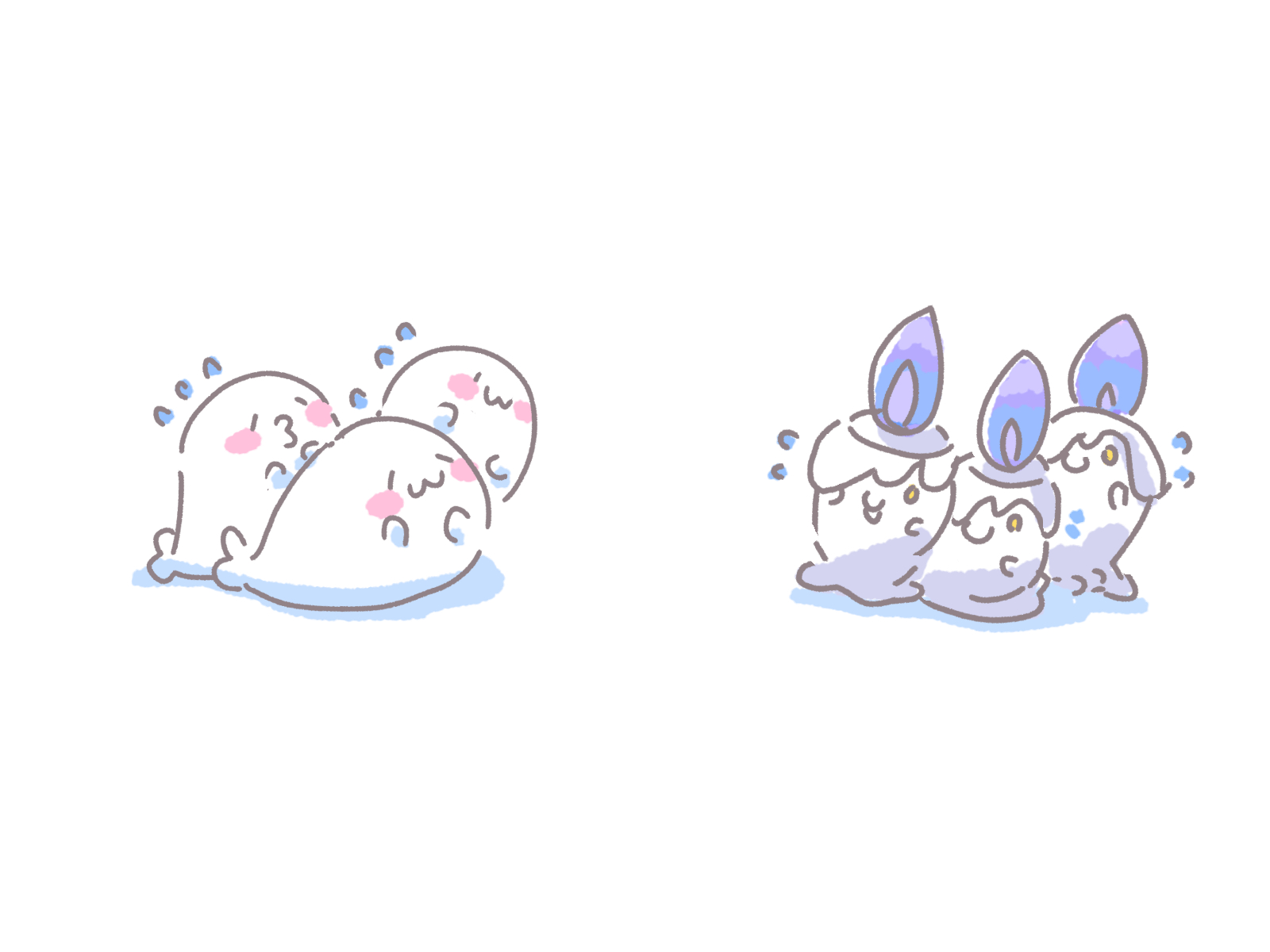 グレー あざらしさん ちゃんぐれはポケモンの世界だったらフワンテとヒトモシ連れてそう とのお友達のお言葉から T Co Buqd0kinoa Twitter