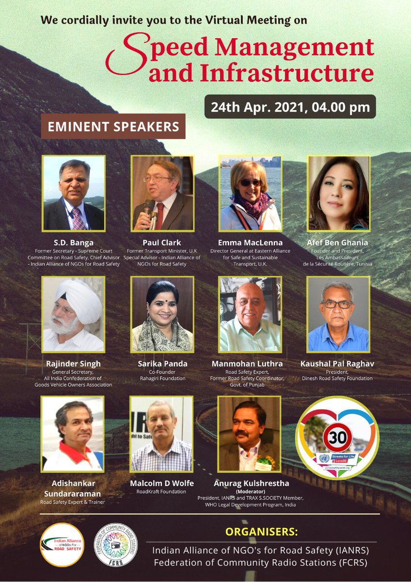 We cordially invite you to the Virtual Meeting on Speed Management and Infrastructure. #Speed30 . 

Apr 24, 2021  04:00 PM India

Watch Live:
youtu.be/OwGf3MwUEcs and to Join Zoom Meeting:
omshanti.zoom.us/j/96798010159?…

Meeting ID: 967 9801 0159 pic.x.com/VXlCJw4fJ2