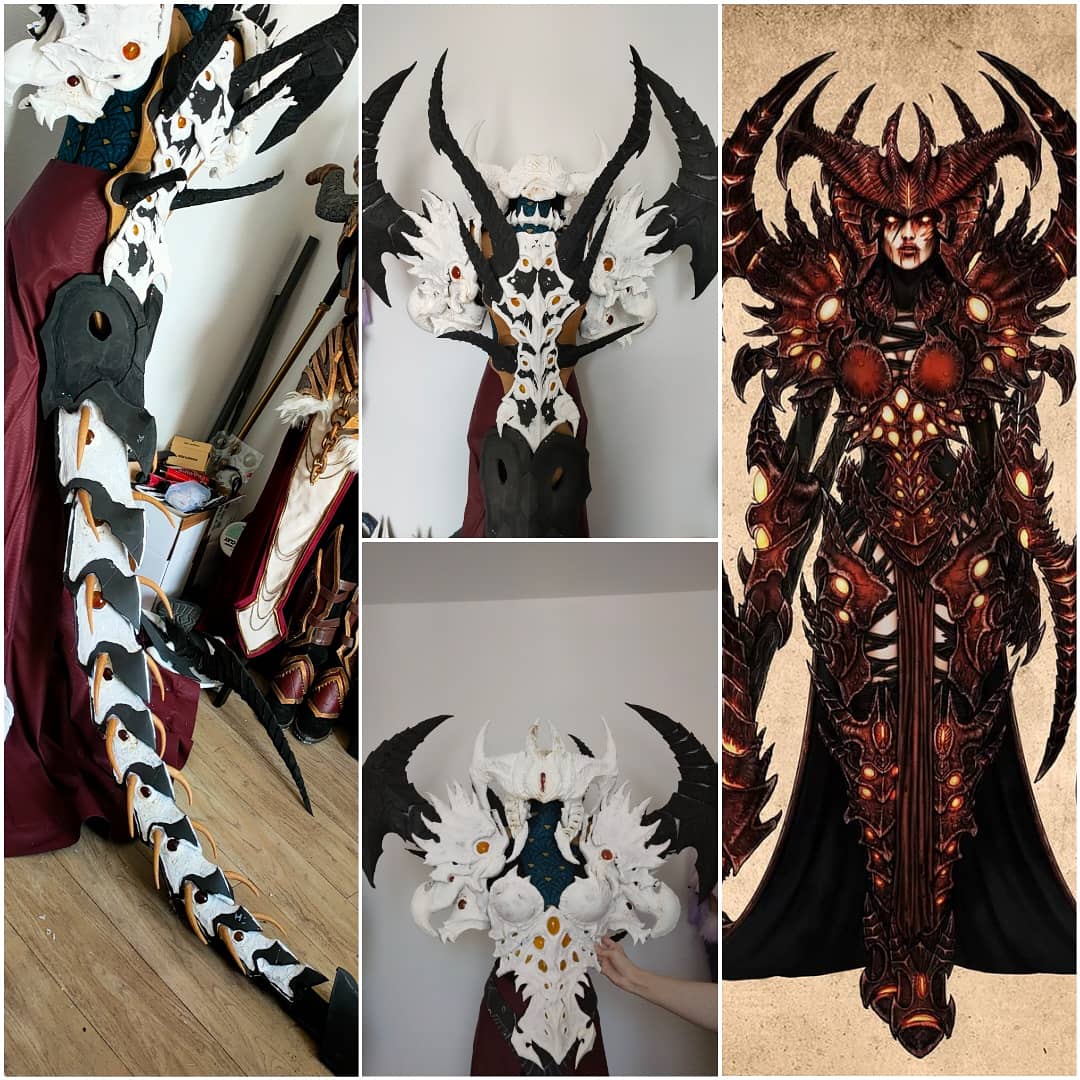 DejiCosplay's tweet photo. 🇨🇵Vous l'aviez demander alors je m'exécute, il y aura plus de WIP en post, on commence par une vue générale de Diablo et on rentrera dans les details dans les prochains post 😉

Design by @cinderys_art https://t.co/LwjIjm4WRe