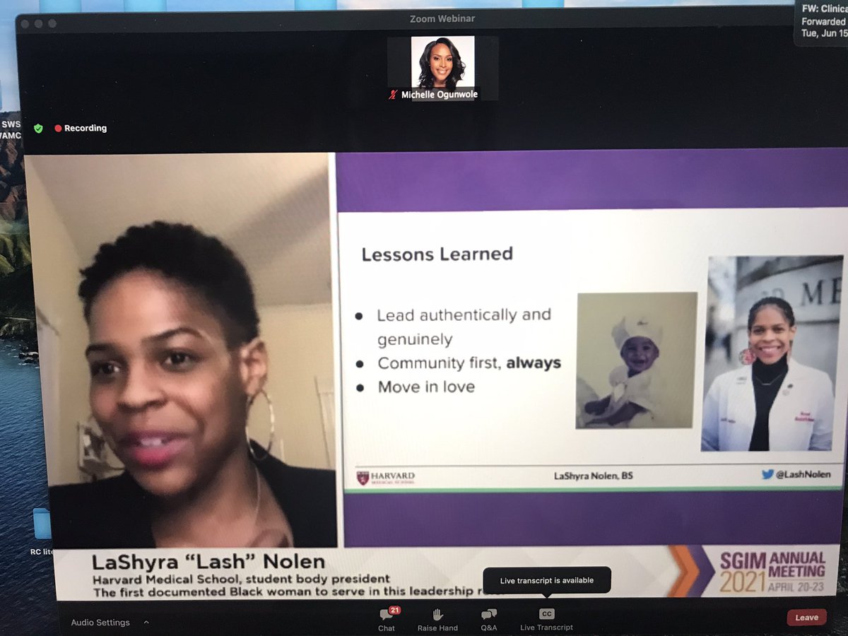 Community first whatever we do in medicine <a href="/LashNolen/">LaShyra Nolen, MD, MPP</a> #SGIM21