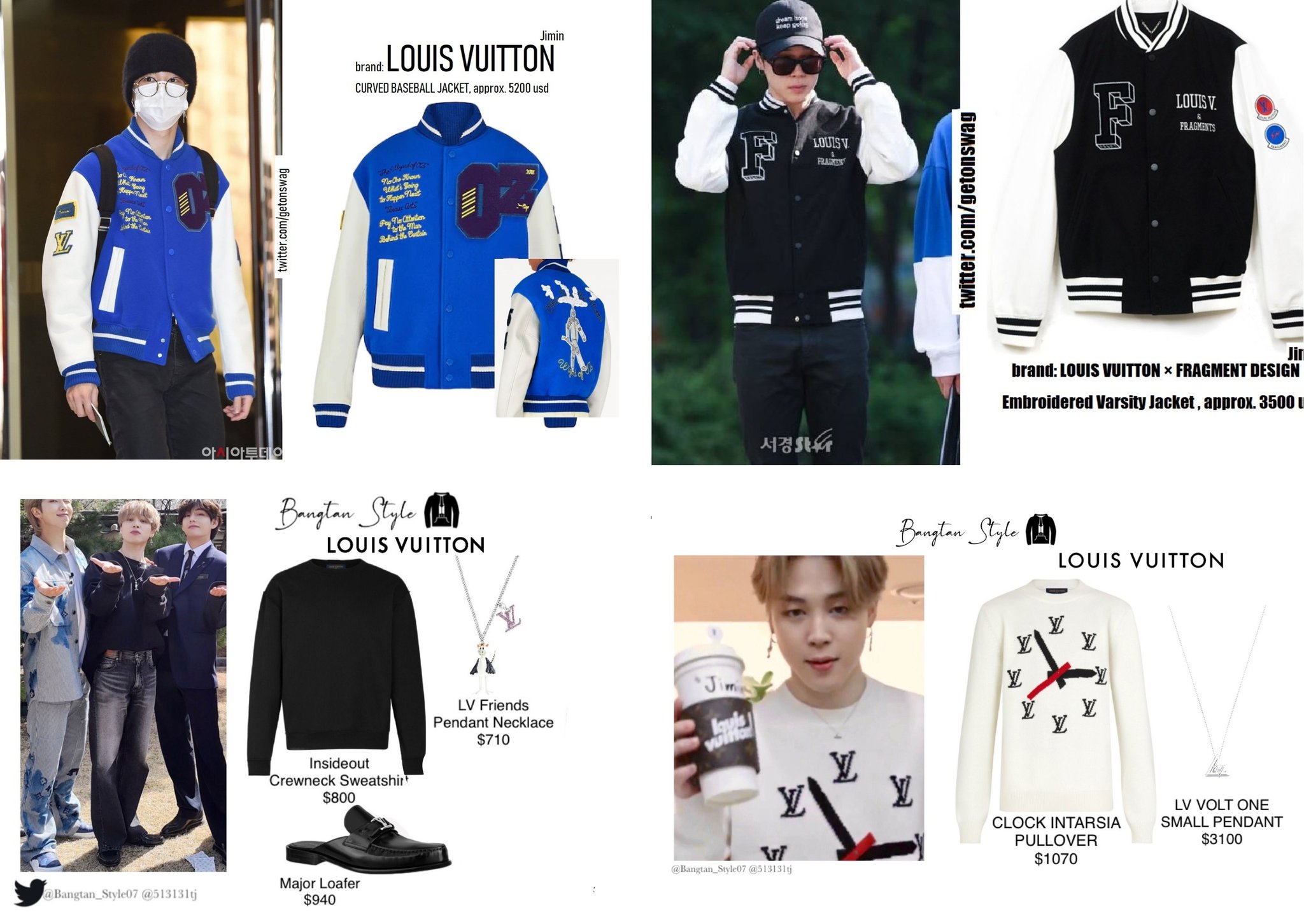 Jimin Global på X: Jimin in Louis Vuitton outfits