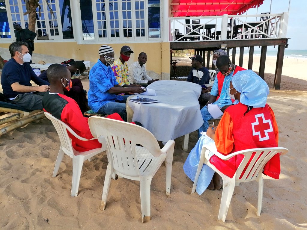GambiaRedCross's tweet photo. GRCS continues to work &amp; support the most vulnerable groups in accessing food &amp; essential needs.

The EU #Covid19 Initiative for #TheGambia is finalising the study &amp; preparing actions to support the informal tourism sector supported by the #RedCross Livelihoods Centre. https://t.co/O1ABPWHImh