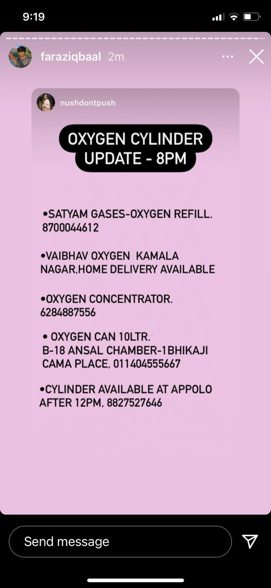 killTMpls's tweet photo. Oxygen in delhi, recently verified leads, amplifyy https://t.co/fjOgxjKAle