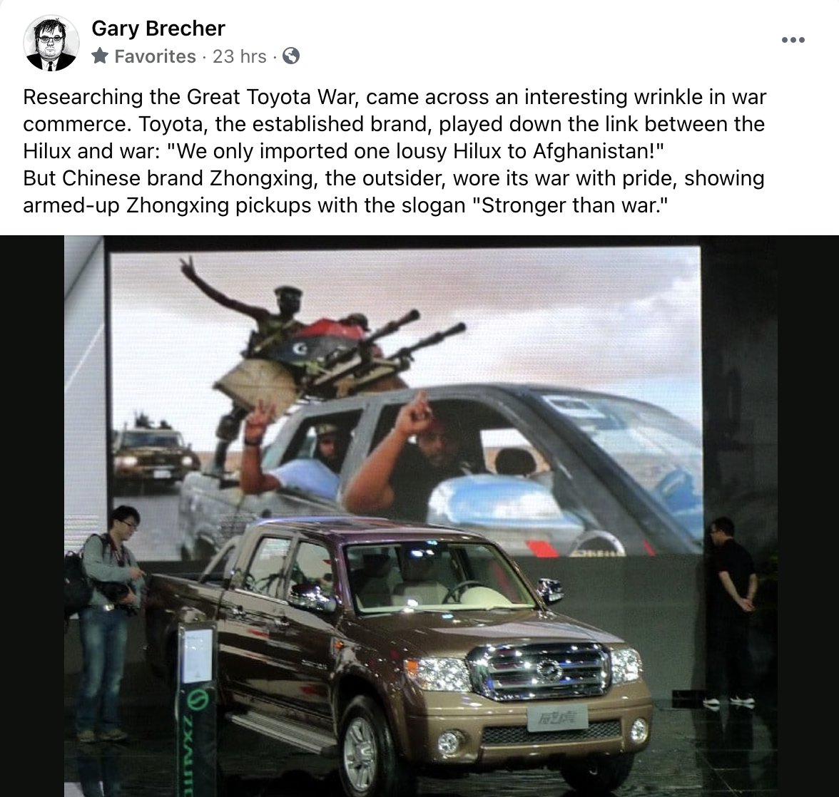The War Nerd on Twitter: "Researching the Great Toyota War, came across ...