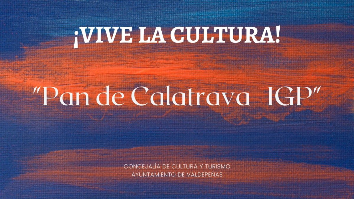 culturavaldepen's tweet photo. ¡VIVE LA CULTURA¡ #Valdepeñas

"Pan de Calatrava"

https://t.co/UjPdzraul2

#CulturaSegura #Pan #vivelacultura
@culturavaldepen @TurismoVal #lonuestro https://t.co/I0BXAQcU8l