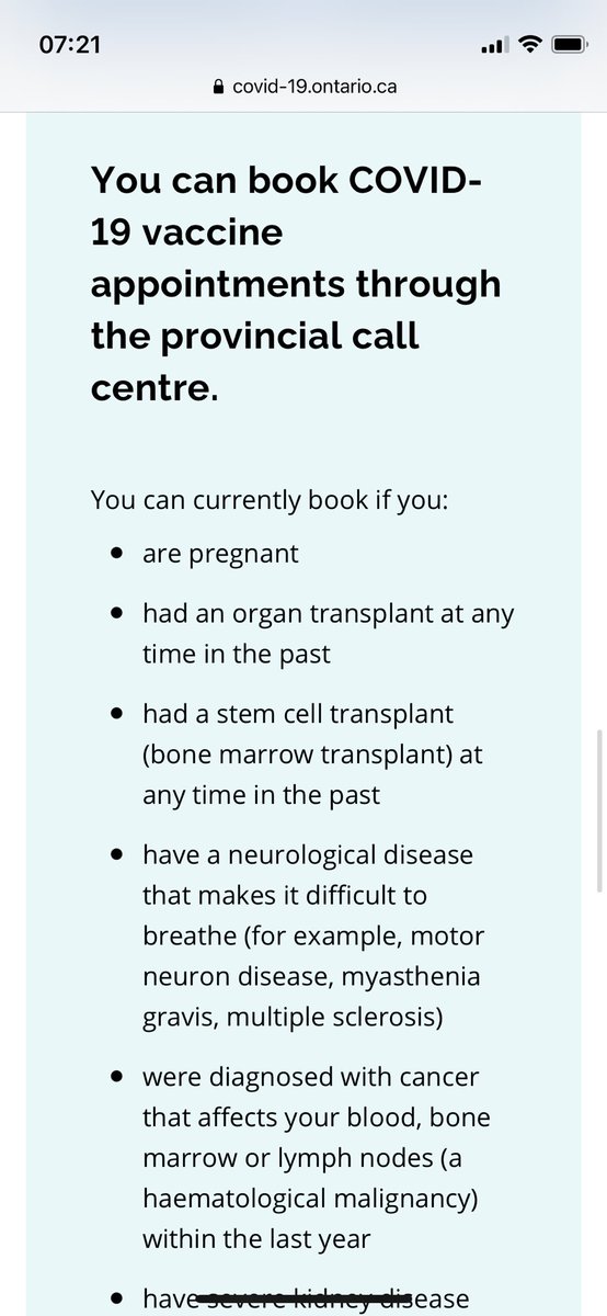 Pregnant in ON? FYI, if you look at the provincial criteria page, pregnancy is still listed as “at risk,” but if you go to the booking system, pregnancy is listed as “highest risk” and you can book. Get booking, pregnant peeps! <a href="/VaxHuntersCan/">Vaccine Hunters Canada</a> <a href="/BogochIsaac/">Isaac Bogoch</a> @TaliBogler #COVID19ON