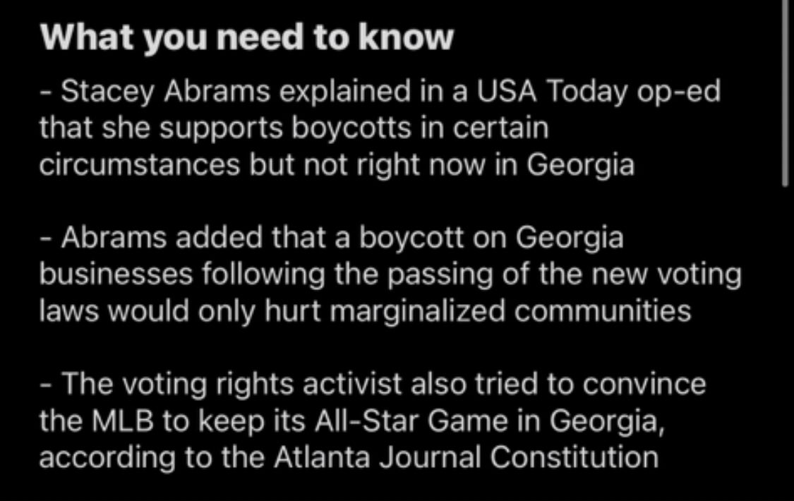 Kemp, Ralston, Loeffler, Jones, FOX, Shapiro, and Republican U.S. Senators lie while <a href="/PolitiFact/">PolitiFact</a>, <a href="/CNN/">CNN</a>, and <a href="/ajc/">Atlanta Journal-Constitution</a> tell the truth about <a href="/staceyabrams/">Stacey Abrams</a>’ support for Georgia voters and Georgia workers - and while we continue to tell the truth about GOP voter suppression. #gapol #SB202