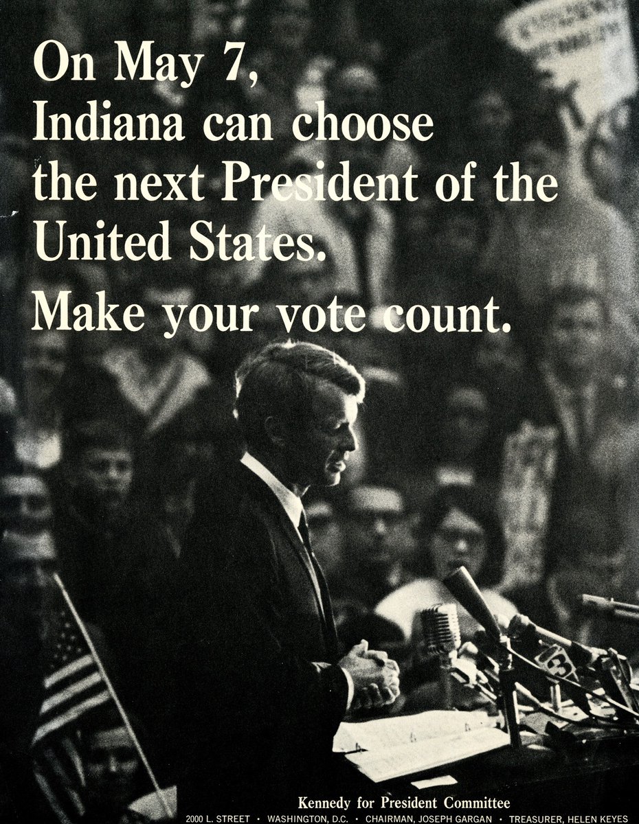 On this day in 1968, Robert F. Kennedy visited historic sites in southern Indiana as part of his effort to win the Hoosier State's Democratic presidential primary.