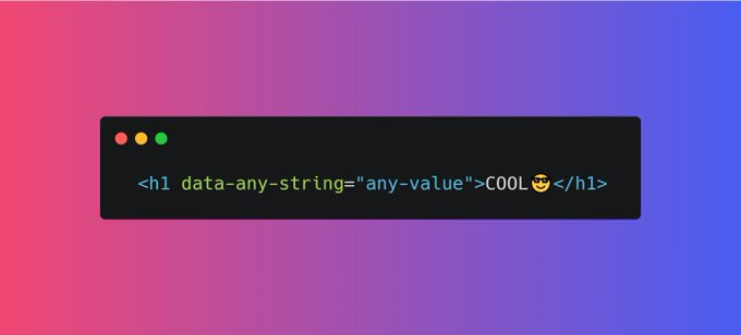 14. Custom attributeHTML allow us to create our custom attribute as well so that we can store some data associated with itThe data-* attribute