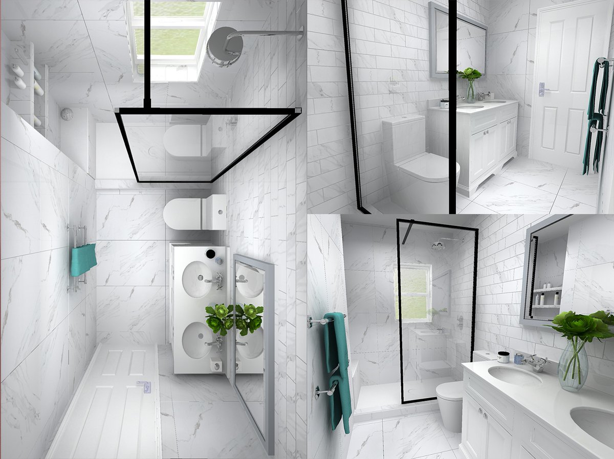 devalcambs's tweet image. ⭐Design of the Week⭐

Variations in white. This timeless look, with white marble effect tiles throughout, Lefroy Brooks brassware and a simple contrasting Drench shower screen, all speak for themselves. Pure, simple and stunning. 

Let us know your thoughts on this design...