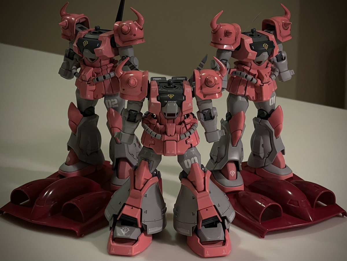 Gajumaru810's tweet photo. #ガンプラ #GUNPLA #HGUC
#グフ #飛行試験型 #07H
#グフカスタム #B3
飛行試験部隊進捗です😭
胴パイプ、肩腕の基本塗装は終わっているので土日で頭部を作って全体的にデカールを整えたいです😭
(ドダイはまだ磁石の場所テスト段階😭)
武器関係も手付かず・・・トータルで現在5割ってところかな😭 https://t.co/m3DgnC2bGS