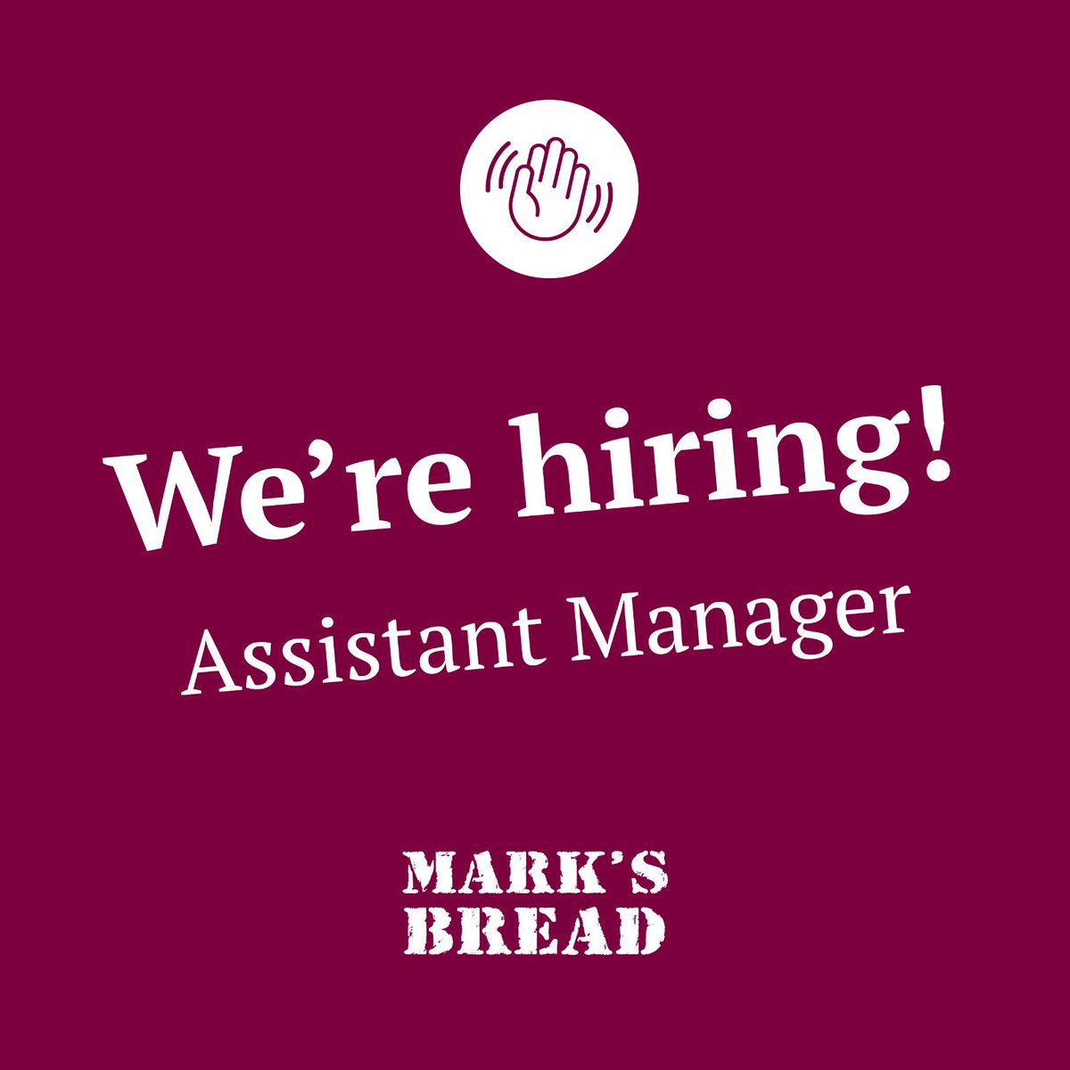 Marks_Bread's tweet image. We’re looking for an Assistant Manager to join our Mark’s Bread family!

For full job spec and details on how to apply please visit the link below:

marksbread.co.uk/jobs

#Bristol #MarksBread #Bakery #Jobs #WeAreHiring #BristolJobs #SouthWestJobs