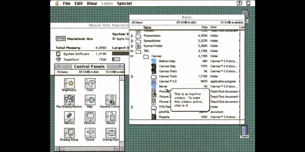 Mac OS System 7, released on May 13, 1991.System 7, codenamed "Big Bang", and also known as Mac OS 7, is a graphical user interface-based operating system for Macintosh computers and is part of the classic Mac OS series of operating systems.