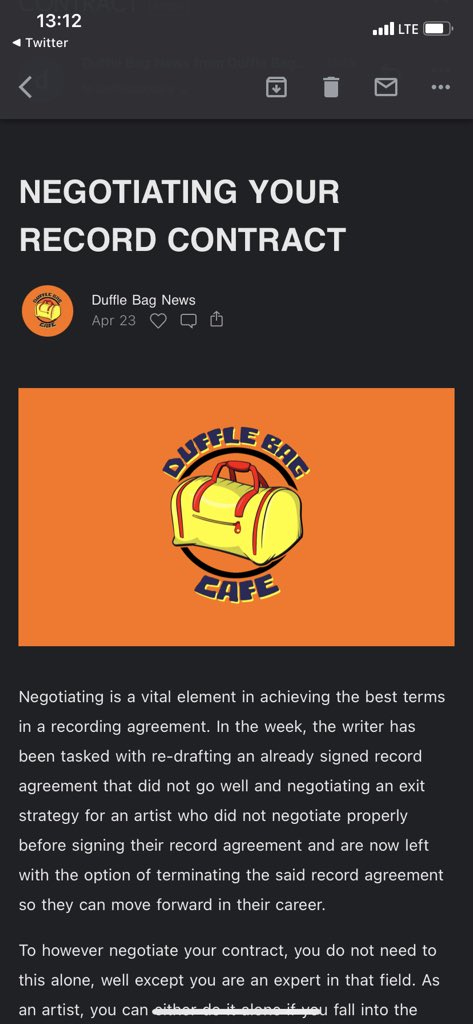 Check your emails.

You should have gotten emails from DuffleBagCafe